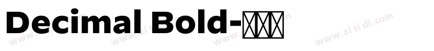Decimal Bold字体转换